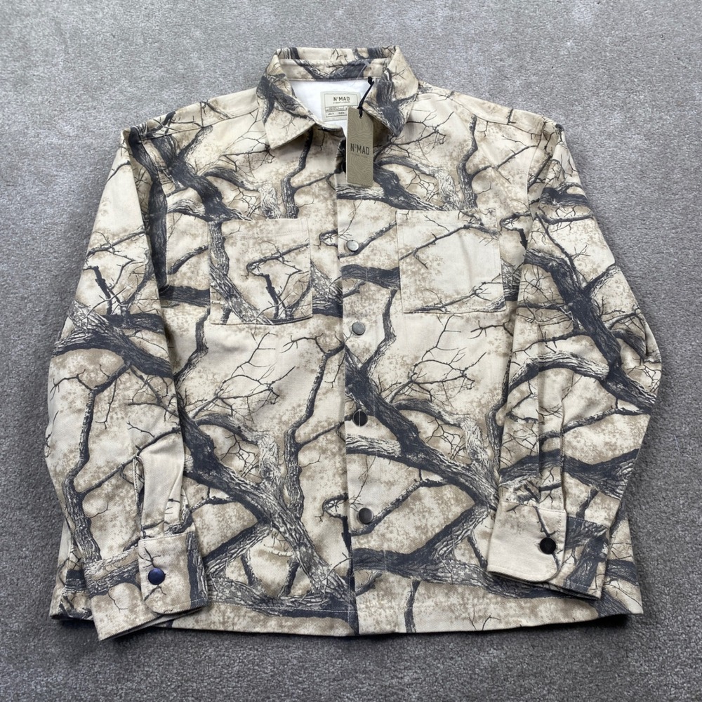 Nomad Craft Flow Tonal Tree Camo Canvas Shirt Jacket Mens M Olive E-BOXERGM-MN